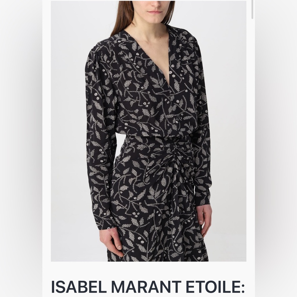 MARANT ÉTOILE Dress Vedolia Danalia Abstract Print Minidress US Sz 2 Euro 34 Sm